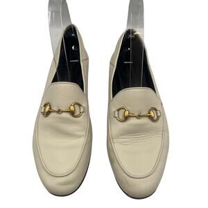 Gucci Loafers Brixton Horsebit Leather Collapsible Heel Mystic White 36.5 / 6.5